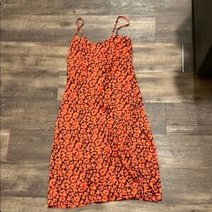 Satin Orange and Purple  Dress